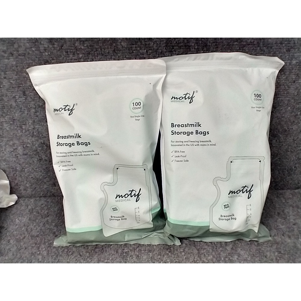 Motif Medical Breastmilk Storage Bags 8oz Leak Proof BPA Free 200 Count Total